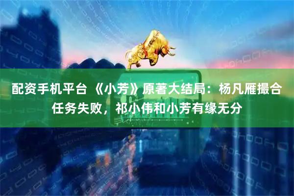 配资手机平台 《小芳》原著大结局：杨凡雁撮合任务失败，祁小伟和小芳有缘无分
